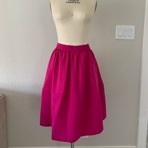 Full circle bright pink skirt